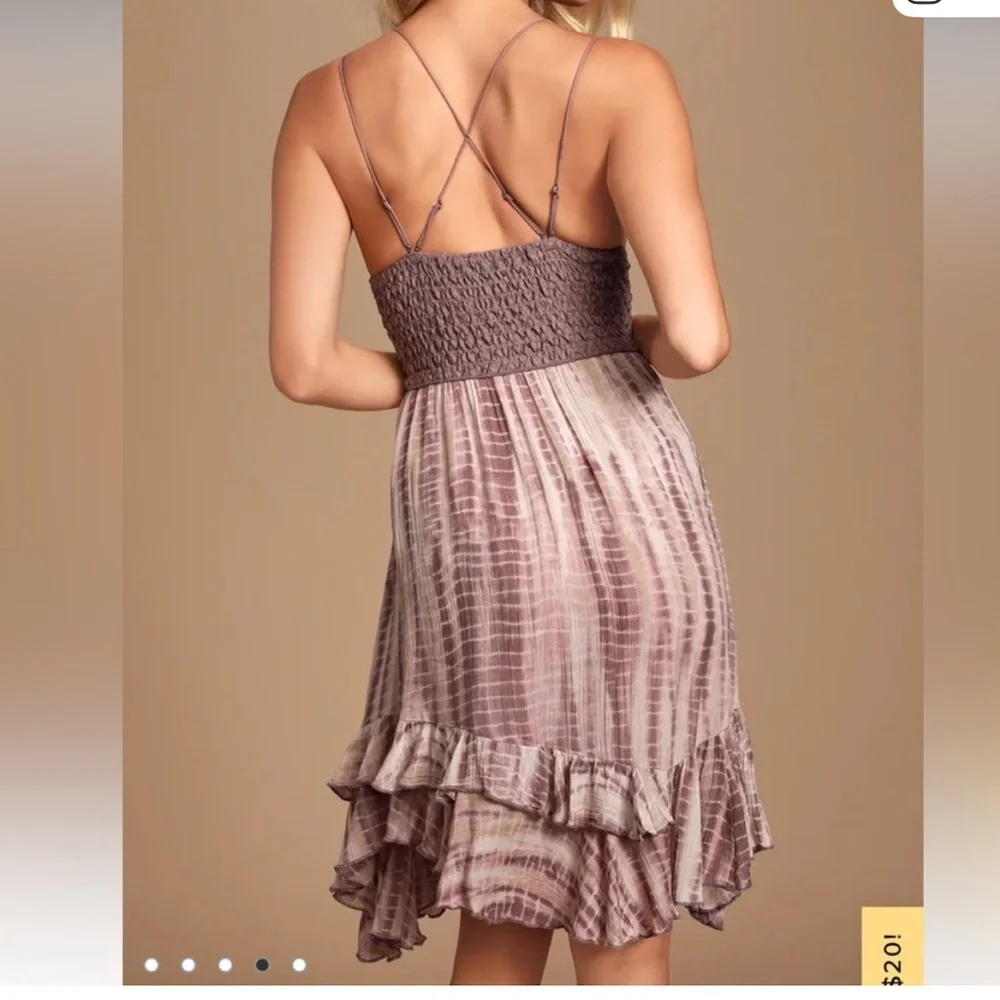 Free People Adella slip dress in Plum Combo size XS - Picture 2 of 9